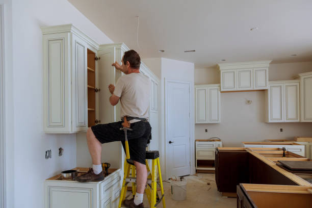 Open concept kitchen conversion in Carver by JMT Kitchen Cabinet